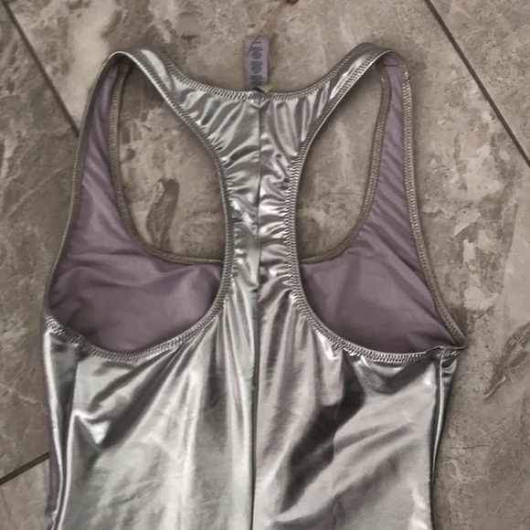 NEW - SKIMS Metallic Swim Cycle Jumpsuits | S - Picture 7 of 13